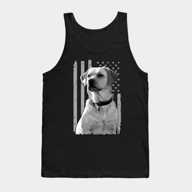 Labrador Legacy American Flag That Celebrate Labrador Retrievers' Charm Tank Top by Crazy Frog GREEN